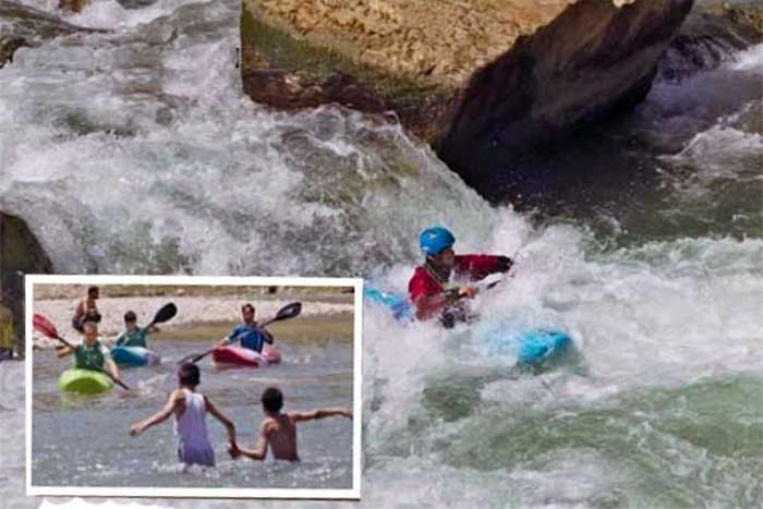 Kayak di Sungai Panjshir Afghanistan